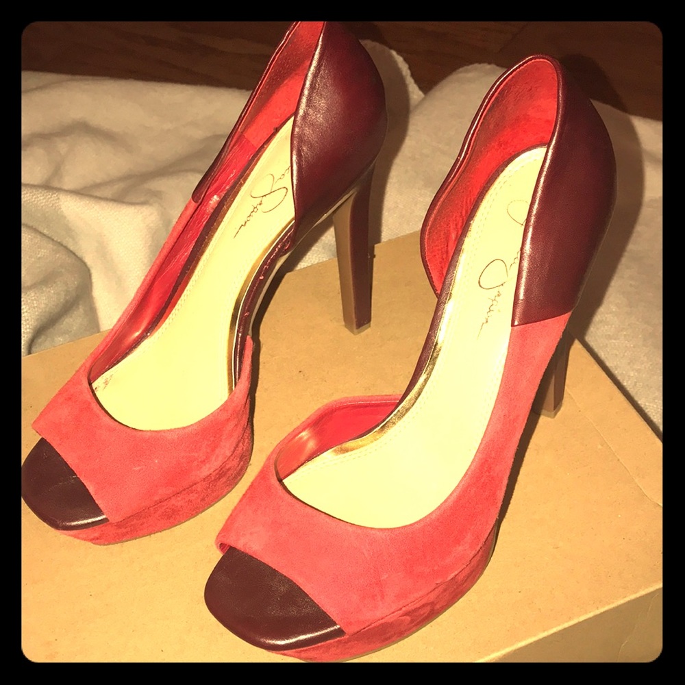 Jessica Simpson color block stilettos Size 8 1/2
